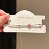 Pulsera Deslizante de Flor Incrustada con Circonitas Transfronteriza, Lujo Ligero, Gama Alta, Elegante Pulsera, Dulce, Moderna y Versátil Joyería de Mano para Mujeres