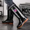 Botas de lluvia para hombre, zapatos de agua, botas de pesca, botas de caña alta y media para hombre con algodón añadido, zapatos sin cordones antideslizantes de caña baja, zapatos de goma impermeables, botas de agua para hombre