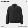 Sudadera de forro polar con media cremallera para hombre Zoewatson Transfronteriza 2026 Invierno Nueva Gruesa Cálida Cuello alto