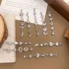 Colgante Chapado en Cobre Oro Real Borla Diseño Sencillo Circonita Micro-pavimentada Accesorios de Joyería Luna Estrellas Accesorios que no se decoloran