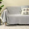 Toalla Blanca para Sofá Estilo Escandinavo Ins Manta de Algodón Multiusos Funda Completa para Sofá Funda de Tela para Cojín de Sofá de Tres Plazas Antideslizante
