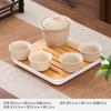 Juego de Té Kung Fu de Porcelana Blanca con Tapa, Bandeja de Té Doméstica Simple y Moderna