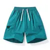 Bermuda de Trabalho de Secagem Rápida para Homens, Estilo Fino de Verão, Bermuda Funcional Solta Casual de Cinco Pontos, Calça Esportiva de Basquete Plus Size