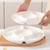 Plato para Frutas Dieléctrico Hogar Sala de Estar Mesa de Café Plato de Cerámica Lujo Ligero Plato para Snacks Frutos Secos Plato de Frutas Año Nuevo Plato para Frutas Plato de Cena