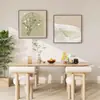Pintura decorativa de estilo crema para restaurante, decoración de pared para mesa de comedor, pintura colgante, estilo silencioso, sentido avanzado, mural abstracto de dos piezas para comedor