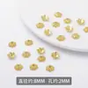 Pulsera con Espaciador de Flor de Copo de Nieve de Seis Pétalos y Perla de Cintura Delgada, Flor Hueca de Pétalo de Color Conservado, Chapado en Oro de 18 Quilates, Accesorios para Manualidades DIY