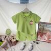 Traje de Verano para Bebé Niño 2025 Nuevo Dibujo Animado Camisa Polo de Manga Corta Conjunto de Dos Piezas 1 a 5-3 Años Ropa a la Moda