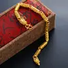 Popular Pulseira Vietnamita Oca com Cabeça de Dragão Banhada a Ouro para Homens e Mulheres, Joias Vintage e Ousadas para Homens, Acessórios Banhados a Ouro, Venda Direta do Fabricante