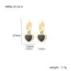 Pendientes de acero inoxidable de oro de 18 quilates con incrustaciones de diamantes de colores, de lujo, ligeros y modernos, estilo INS europeo y americano, nuevos y atractivos pendientes de acero inoxidable de titanio para mujer.
