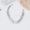Pulsera de pareja de amor de corazón negro de celebridad de Internet europea y americana, simple, amorosa, moderna, para novias, versátil, diseño de nicho, joyería