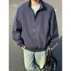 Chaqueta aviador retro americana de moda con cuello alto para hombre, otoño e invierno, chaqueta corta holgada versátil para parejas
