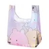 Bolsa de almoço portátil com alça japonesa, bolsa para lancheira de tecido Oxford, bolsa de almoço, bolsa de mão dobrável, sacola de compras para proteção ambiental