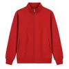 Sudadera con cremallera y cuello alto de color liso para hombre de 350 g, sudadera versátil de estilo americano informal de alta costura para otoño e invierno
