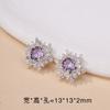 Cuentas Espaciadoras de Trébol Copo de Nieve con Diamantes de Cobre Plateado Grueso que Conservan el Color, Accesorios para Collares de Cuentas DIY