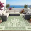 Esterilla de Exterior para Playa y Jardín, Jacquard de Cactus de PP para Exportación Transfronteriza, Ligera, Plegable, Impermeable, de Secado Rápido, para Piscina y Jardín