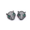Colgante de Cuentas de Circonio de Cobre de AliExpress Cabeza de Leopardo Calavera Hecho a Mano DIY Pulsera Collar Colgante Accesorios