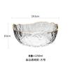 Padrão de Molde Martelo Tigela Salah de Vidro Phnom Penh Tigela Espessa de Tamanho Grande Pintada a Ouro Ins Simples Transparente Tigela de Sopa Doméstica Água Vela
