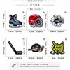 Parches termoadhesivos bordados con patrón de equipo de hockey adecuados para decoración DIY en ropa, bolsos y sombreros