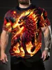 Calle de Comercio Exterior Moda Urbana Talla Grande Camiseta de Manga Corta para Hombre Impresión Digital 3D Fábrica de Origen Cómoda y Transpirable Temu Y2