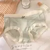 Ropa Interior de Seda de Hielo para Mujer Cintura Media Lazo Transpirable Sexy Jacquard Estilo Japonés para Niña Calzones de Grafeno