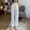 Pantalones de pierna ancha para mujer talla grande, de verano, transpirables, finos, de cintura alta, estilo drapeado, holgados, casuales, pantalones rectos Yamamoto para mujer talla grande
