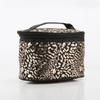 Bolso tipo barril con estampado de leopardo dorado estilo europeo y americano, directo de fábrica, bolsa de almacenamiento de cosméticos para mujer, bolso tipo cubo de gran capacidad