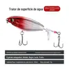 Nova Luya Fake Bait Água Superfície Trator Luya Bait Bionic Fake Bait Mino Cock Bass Salmão Água do Mar