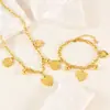 Pingente Personalizado de Aço Inoxidável Esculpido Amor Cruzado Colar Grosso Grão de Ouro Pequeno Pulseira Quadrada Rosa Conjunto Versátil