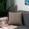 Funda de almohada para sofá al por mayor cojín cuadrado grande con funda de cojín interior funda de almohada para sala de estar respaldo grande color sólido