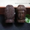 Atacado do Fabricante Ágarwood Vietnamita Cabeça de Buda Enfeites de Ágarwood Artesanato em Couro Preto Peças de Mão Atacado
