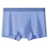 Roupa Íntima Masculina Cor Sólida Confortável Virilha Antibacteriana Sem Costura Cintura Média Shorts para Meninos Secagem Rápida Boxer Respirável Calça de Quatro Cantos