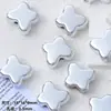 Cuentas acrílicas plateadas galvanizadas de paso, oso, corazón, lazo, cuentas sueltas, materiales para accesorios de cadena de teléfono hechos a mano DIY