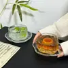 Tigela de Vidro para Sobremesa Irregular para Uso Doméstico, Tigela de Alto Padrão para Iogurte e Frutas, Sopa Doce, Sopa de Fungo Branco, Tigela de Ninho de Pássaro, Louça
