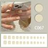 Cor sólida simples Nail Art Advanced Sense removível branco acabado 24 Nude preto branco vermelho vestido armadura