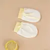 Guantes de Seda de Hielo para Bebé Recién Nacido Anti-Rayones en la Cara Verano Libro Transpirable Set para Bebé Recién Nacido Guantes Protectores Anti-Mordeduras