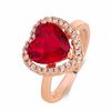 Anillo de Diamantes Amor Esmeralda Shake Tone con Transmisión en Vivo de Productos Anillo Tesoro de Color de Compromiso de Princesa Británica