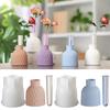 Molde de Silicona Longbo Flor Tubo de Ensayo Hidropónico Agua Corrugada Jarrón Molde DIY Aromaterapia Yeso Portavelas Molde de Silicona