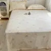 Lençol de Cama Flanelado de Algodão Puro Espesso Desenho Animado Peça Única 2026 Novo Outono e Inverno 100% Algodão Colcha Infantil Lençol de Elástico para Cama de Solteiro Conjunto de Três Peças