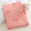 Manta de Muselina Fina Estampada de Algodón de Bambú Envoltura para Bebé Paño de Envoltura Individual Manta para Aire Acondicionado Suministros para Recién Nacidos