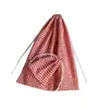 Bolsa de poliéster a cuadros rojos y blancos con cordón, Bolsa de almacenamiento para regalos de Navidad de poliéster, Bolsa para el polvo, Bolsa de tela para zapatos
