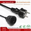 Fio com plug europeu de três pinos para atacado Plug de energia padrão europeu Plug de cauda regulamentação alemã Cabo de alimentação soquete fêmea padrão europeu