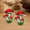 Aretes de Champiñones, Aretes Acrílicos Colgantes, Moda Europea y Americana, Regalo de Cumpleaños, Aretes Acrílicos de Aniversario