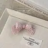 Corea del Sur Nuevo Estilo Elegante Dulce Corazón de Niña Pinza para el Cabello con Lazo Rosa Pinza de Pato Linda Pinza para Flequillo Tocado Accesorios para el Cabello