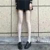 Medias sin borde de aceite 8D finas hasta la rodilla 912 agujas delicadas sedosas sexys calcetines puros para muslos grises