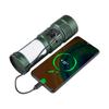 Linterna portátil multifuncional de aleación de aluminio, potente y ligera, con zoom telescópico, carga USB, fuente de luz múltiple con luz de camping con llama