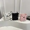 Bolsa de Lona com Laço e Bolinhas Estilo Coreano Ins Nova Bolsa Tote de Ombro de Grande Capacidade Bolsa de Braço para Estudante