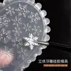 Molde de Silicona para Uñas con Diseño de Copo de Nieve Navideño 3D Gel UV DIY Decoración de Uñas Portátil Molde para Tallado Venta al por Mayor