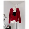 Suéter de punto trenzado, adelgazante y rejuvenecedor, cárdigan de punto para mujer, moda otoño 2026, chaqueta corta versátil de punto trenzado