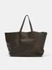 2026 Nova Bolsa Tote de Ombro Casual para Trabalho de Couro de Fibra de Vaca Retro de Grande Capacidade Outono e Inverno para Mulheres