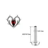 F136/G23 Aleación de Titanio Joyería para Piercings Corazón de Espina Tornillos de Oreja de Aleación de Titanio Tornillos de Labio Tornillos de Cartílago de Oreja Venta al por Mayor
